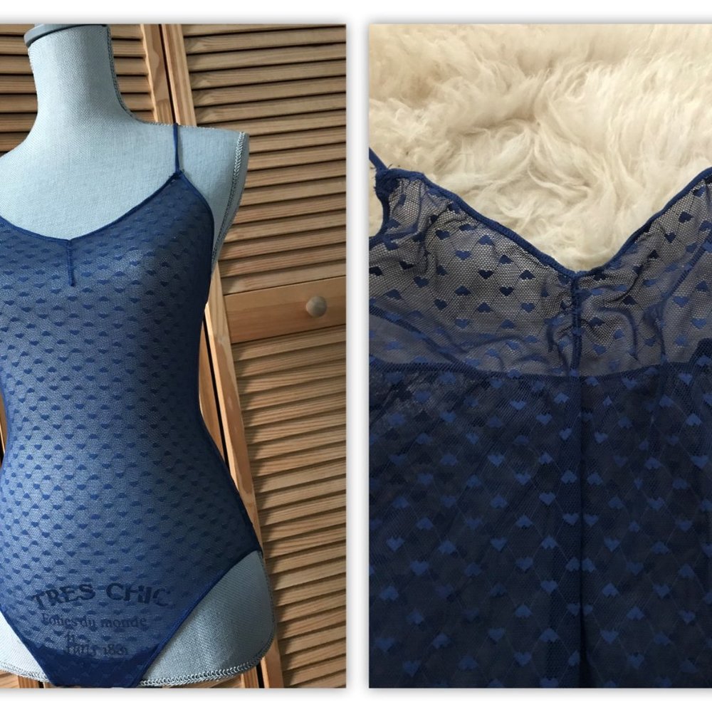 H&M See Through Leotard with Hearts